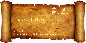 Pruska Lelle névjegykártya